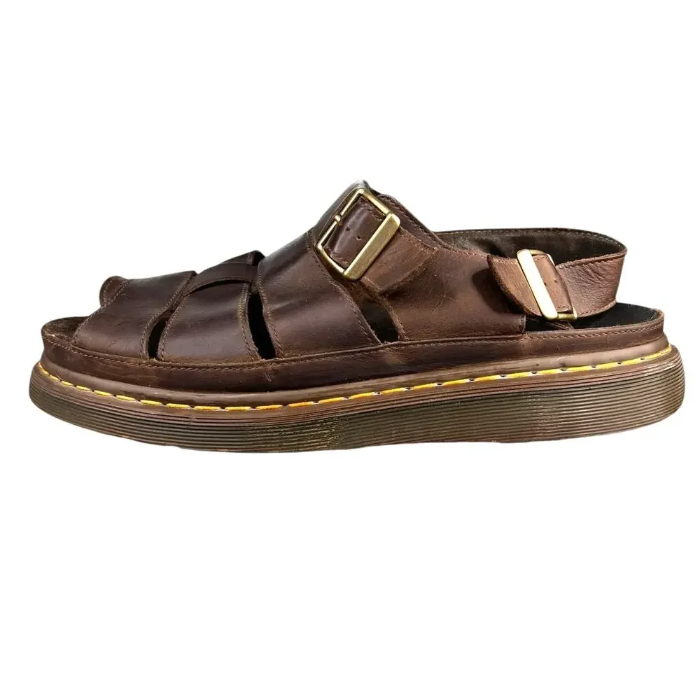 Dr. Marten’s Men’s Flash Brown Leather Fishermans Sandals Size US 13